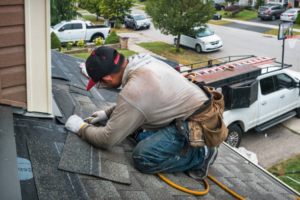 Professional Emergency Roof Repair technician working in Shrewsbury, NJ